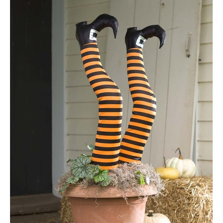 Plow And Hearth Halloween Witch Leg Figurine And Reviews Wayfair